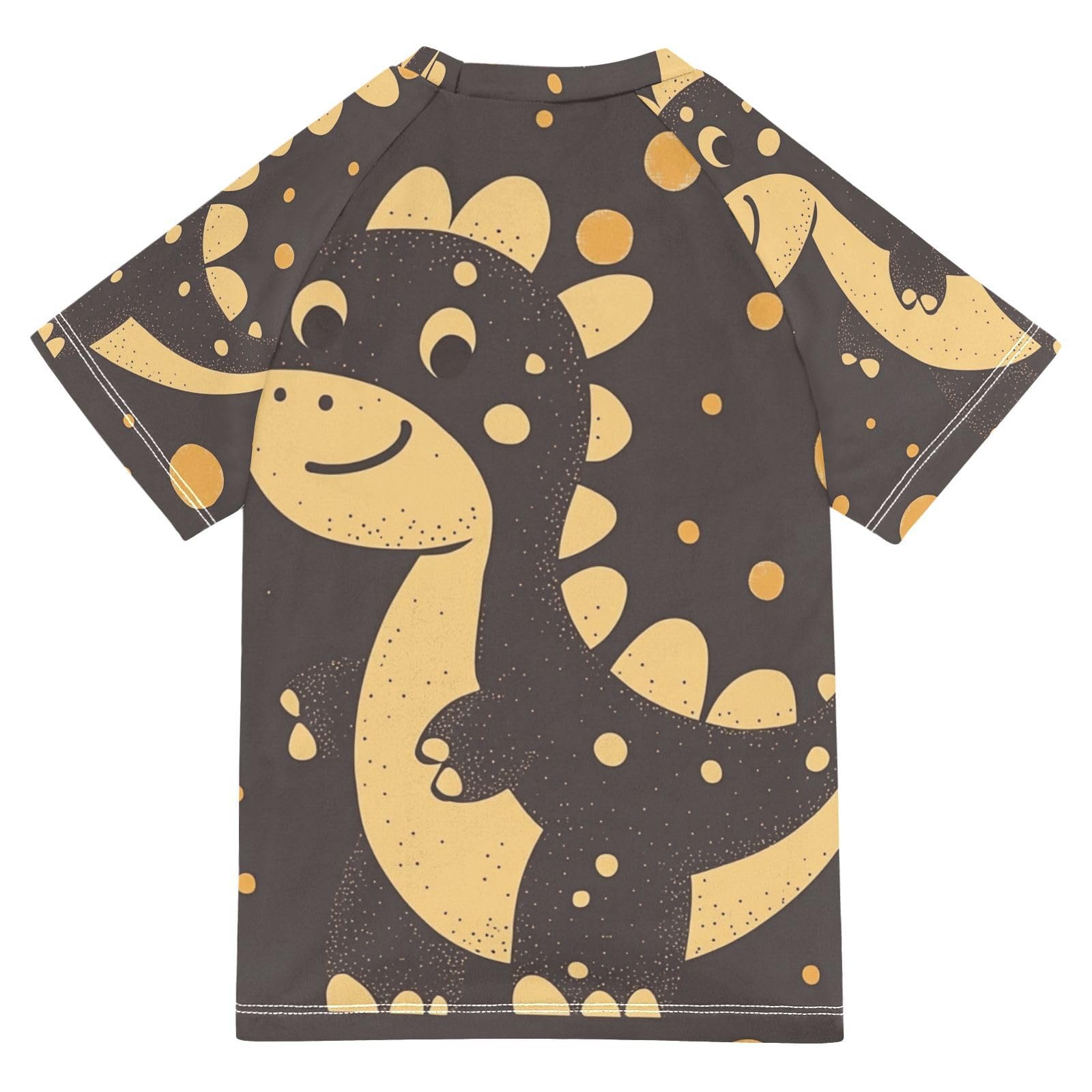 Jucciaco Boys Swimsuit Dinosaur Cute Grunge Sunscreen Kids Sun Rashguard Short Sleeve T-Shirts Swimwear Sets UPF 50+