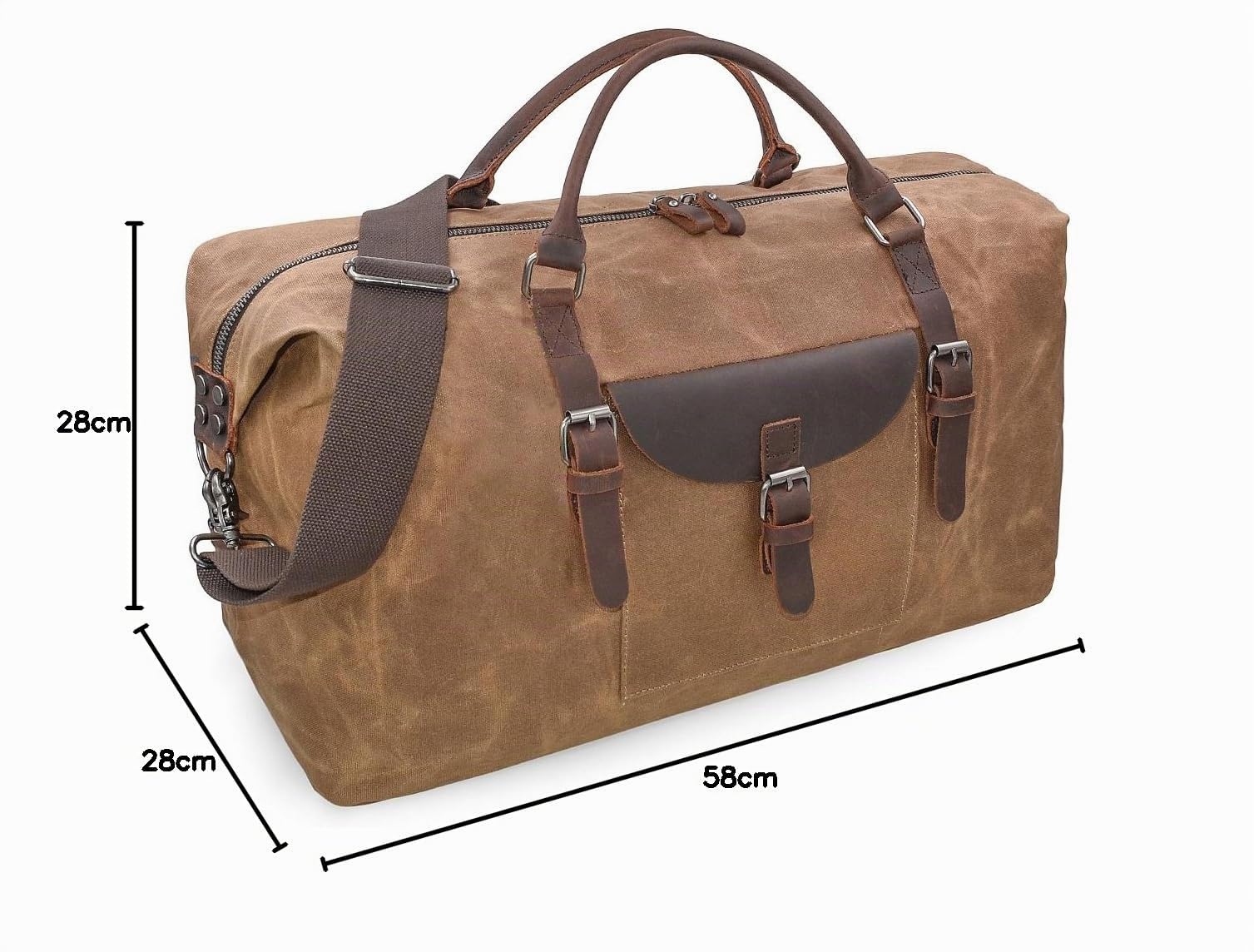 Reisetaschen Herren Leder Wasserdicht Canvas Weekender Tasche Großen Kapazität Reisetasche Unisex Vintage Handgepäck Bag