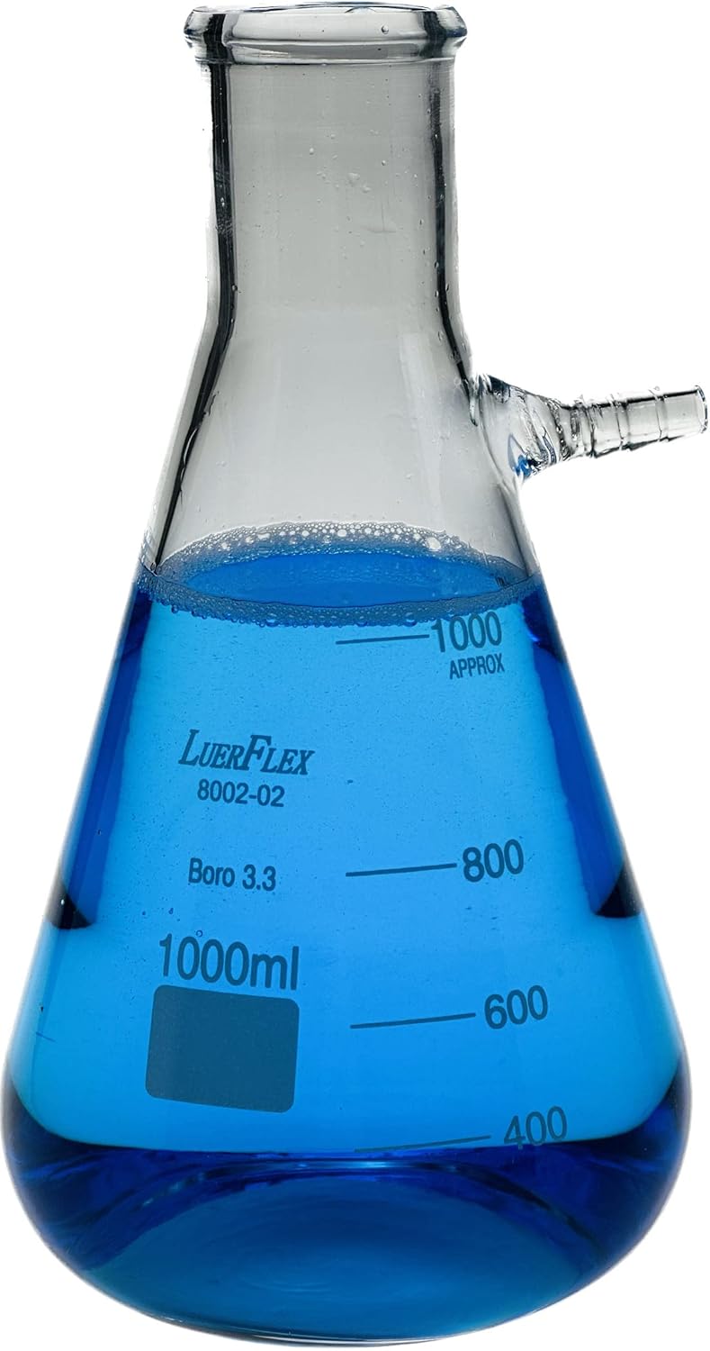 5000ML 1GAL Filtering Flasks Borosilicate Glass Conical Erlenmeyer Flask Pack of 1