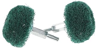 2 discos abrasivos de mano para herramientas rotativas, accesorio de pulido abrasivo para joyería de acero inoxidable y metalistería de precisión, color verde, 50 x 6 mm.