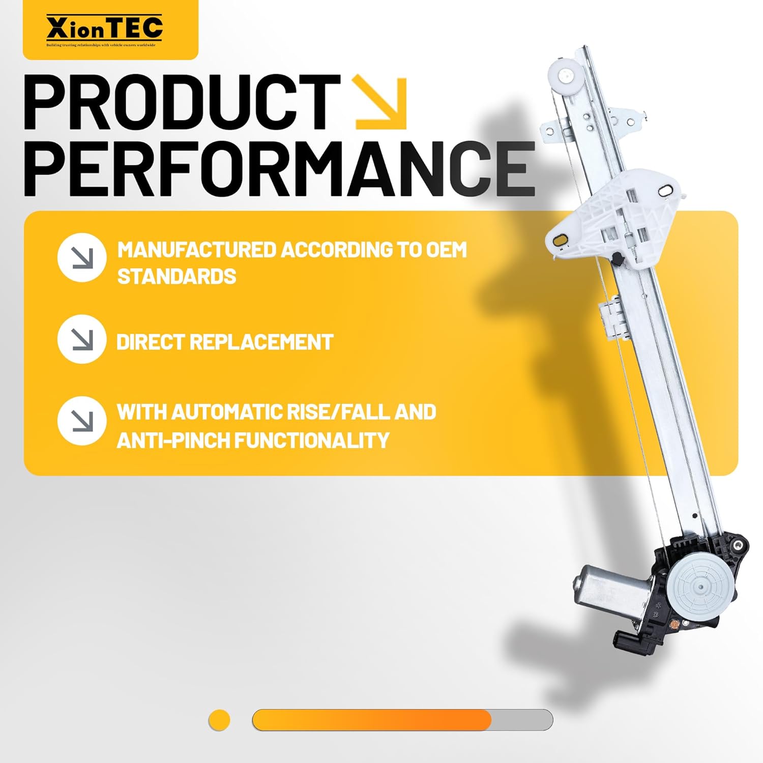 Power Window Regulator with Motor Front Driver Side Compatible with Honda Civic 2016-2021 Sedan, Insight 2019-2021 with Auto-Up, Replaces# 72250-TBA-A01