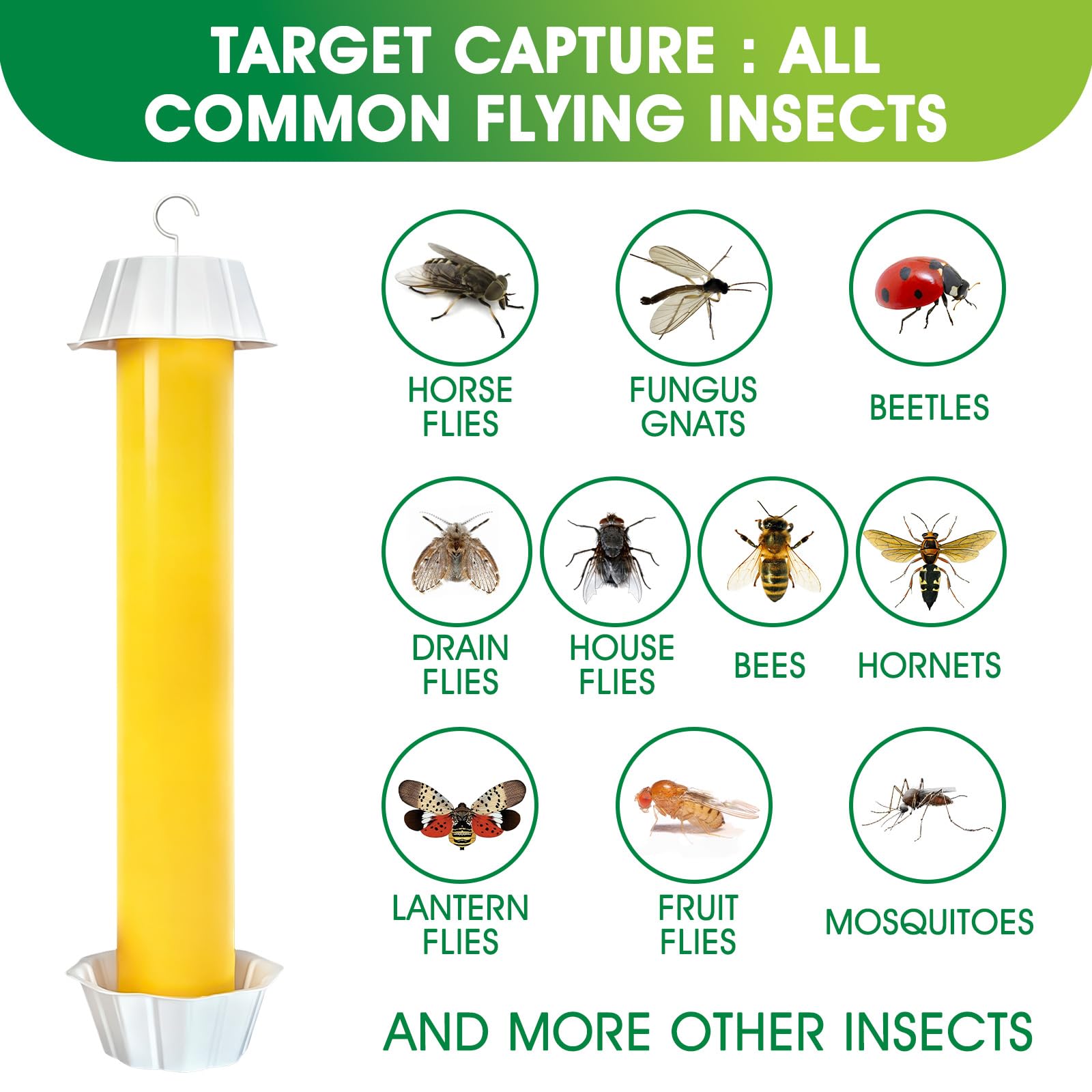 Faicuk Super Sticky Fly Stick Trappole, confezione da 4
