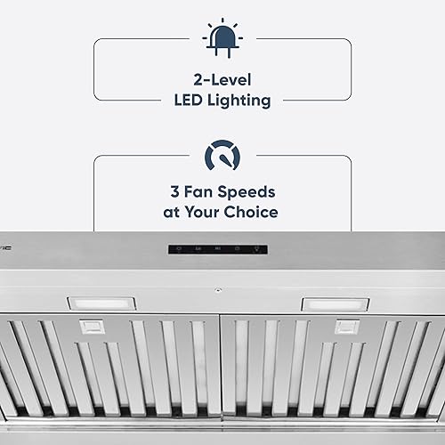 Miniatura 7 de PACIFIC Campana extractora Economy Pro PR6830AS de 36 pulgadas, 850 CFM, carcasa de alta capacidad con filtro deflector apto para lavavajillas,