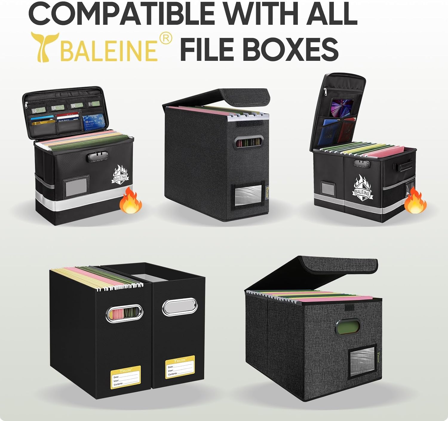 BALEINE 16PK Hanging File Folders, Letter Size Hanging Folders with 1/5-Cut Tabs for Filing Cabinets, File Boxes (16PK, Letter Size) - Image 4