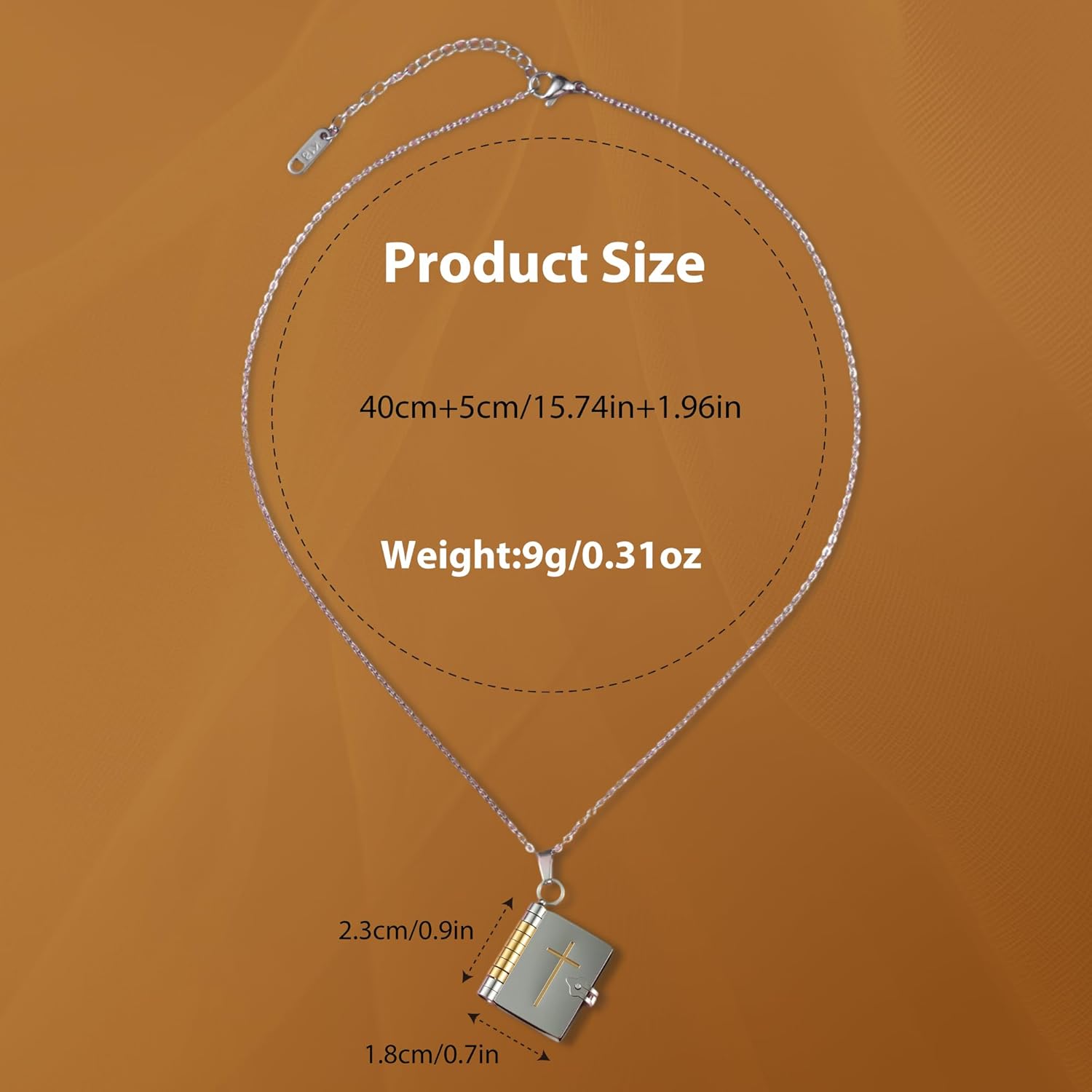 PIKPEOD Christian Gifts for Women Faith, Jesus Bible Verse Necklace, Openable Multi Layer Book Necklace，Cross Faith Pendant Necklaces，Spiritual motivation encouragement motivational Religious gifts for Women - Image 7