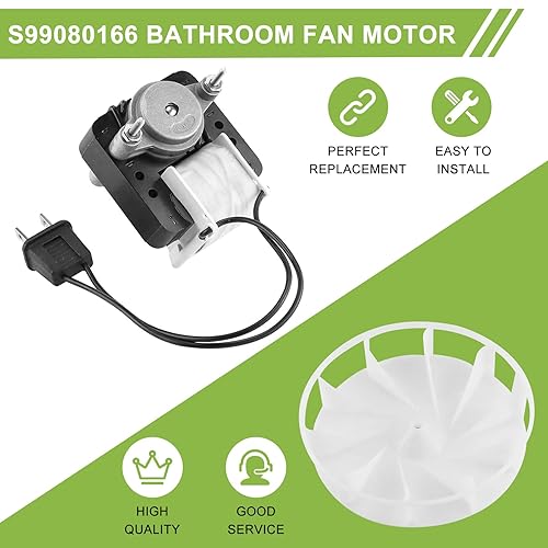 Miniatura 5 de AMI PARTS S99080166 BP28 Motor de ventilador de baño de repuesto para Bro-an Nu-Tone 655 657 658 679 Motor de ventilador de baño 70CFM 120V 60Hz 1.4
