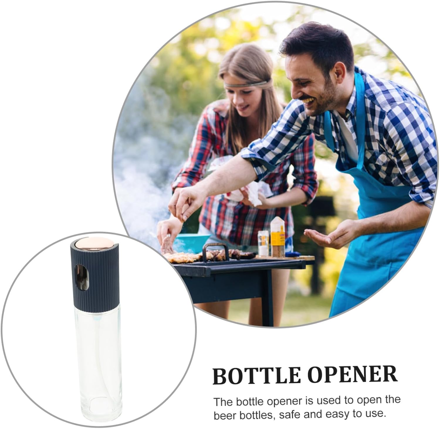 Wakauto Kitchen Oil Spray Bottle Glass Blue with Abs for Oil and Soy Sauce image 3