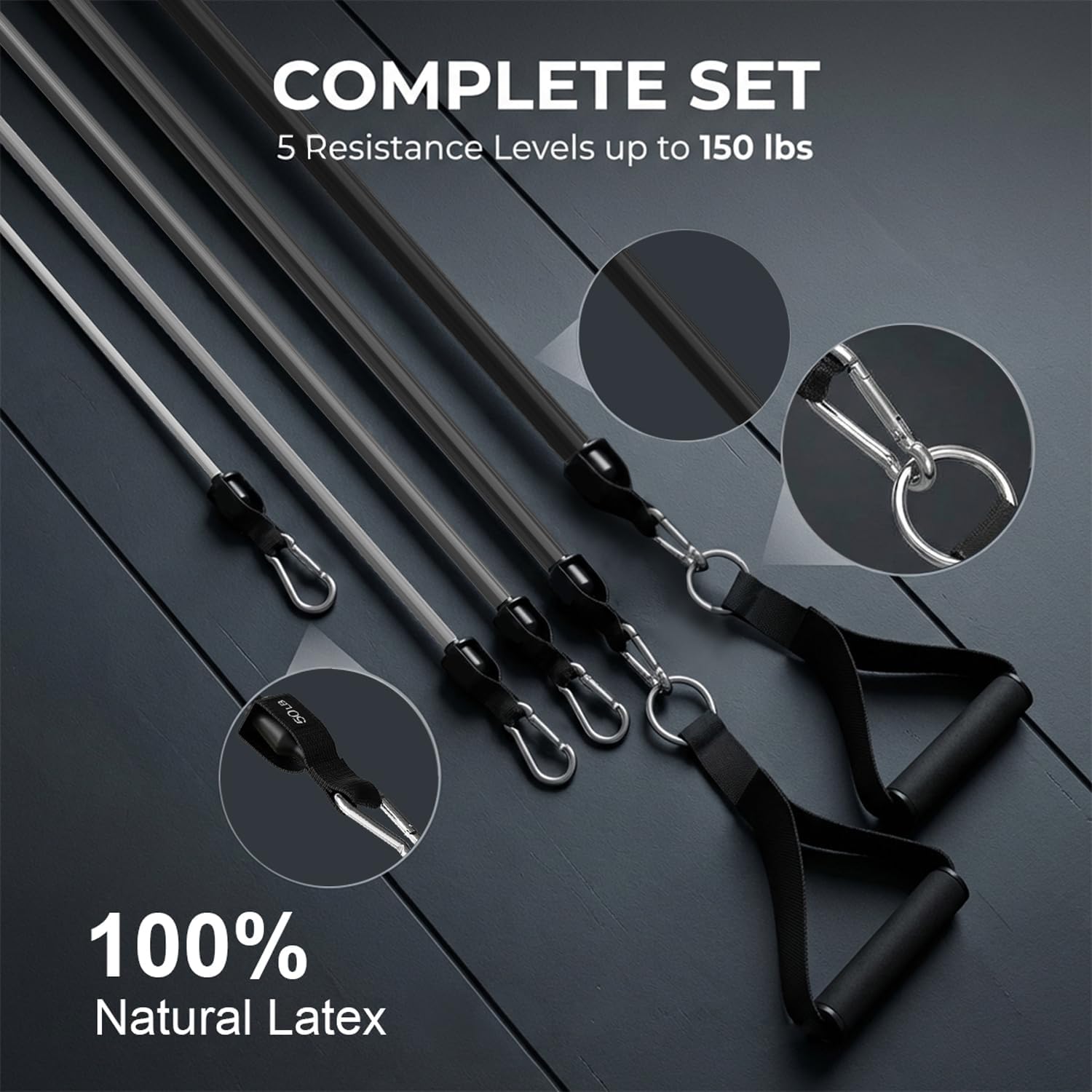 VEICK Resistance Bands, Exercise Bands, Workout Bands, Resistance Bands for Working Out with Handles for Men and Women, Exercising Bands for Fitness Weights Work Out at Home