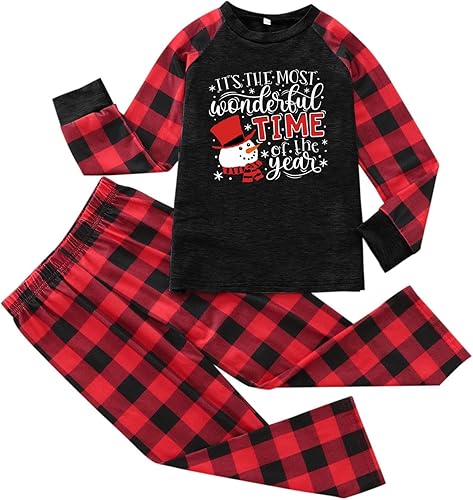 Miniatura 3 de Pijamas de Navidad para la familia, conjunto a juego de camisetas de manga larga y pantalones, camisones navideños con Feliz Navidad