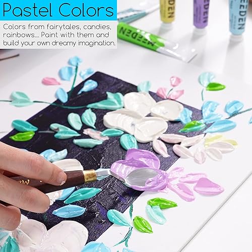 Miniatura 4 de MEEDEN Juego de pintura acrílica fluorescente, tubos de pintura acrílica neón de cuerpo pesado, 6 colores de 0.74 oz0.7 fl oz, pinturas acrílicas