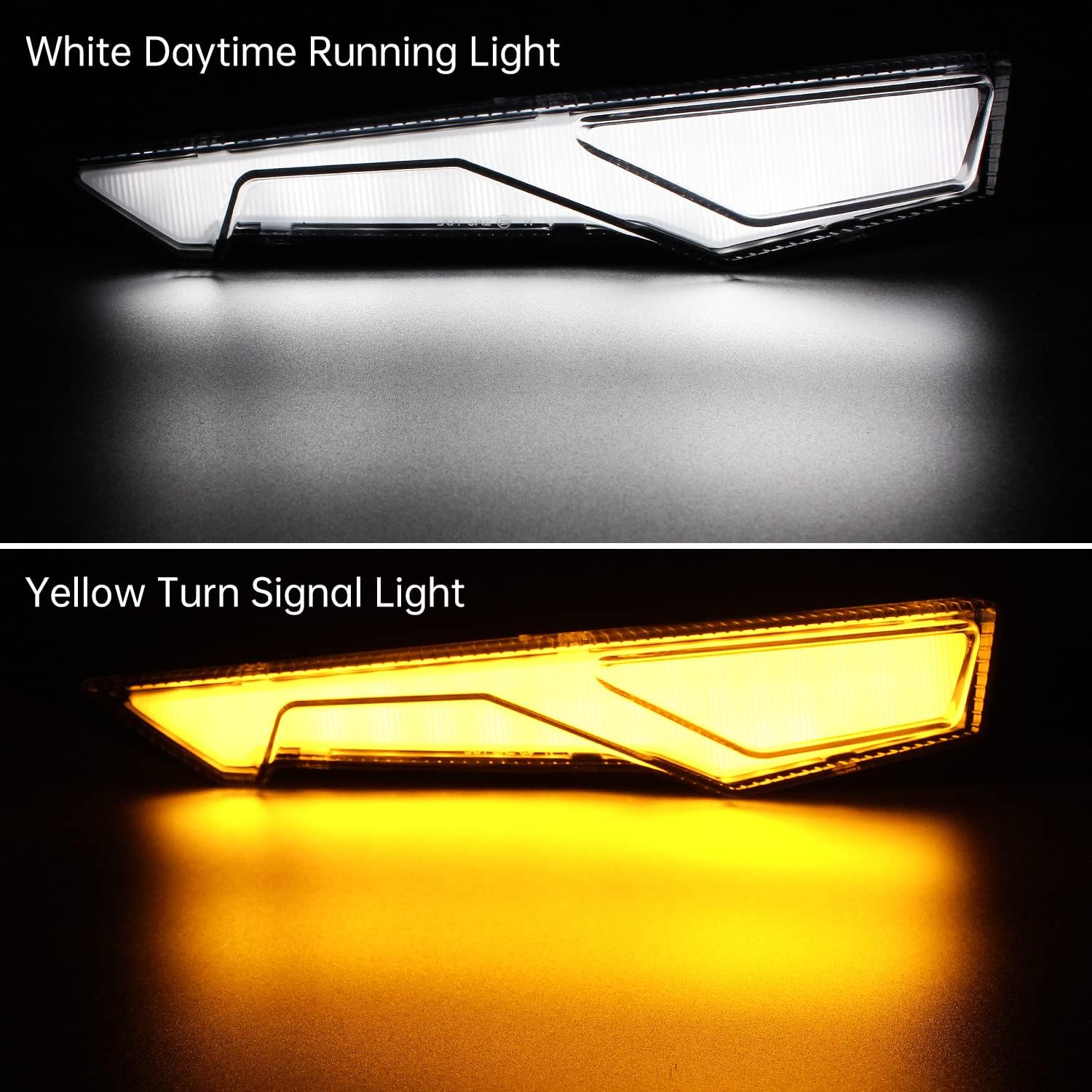 Accent Panel Light Compatible with Polaris Slingshot S/R/SL/SLR/GT 2020-2022 Accessories,LED Daytime Running Lights Turn Signal Light Replace 2414077,2414078 (2pcs,Upper)