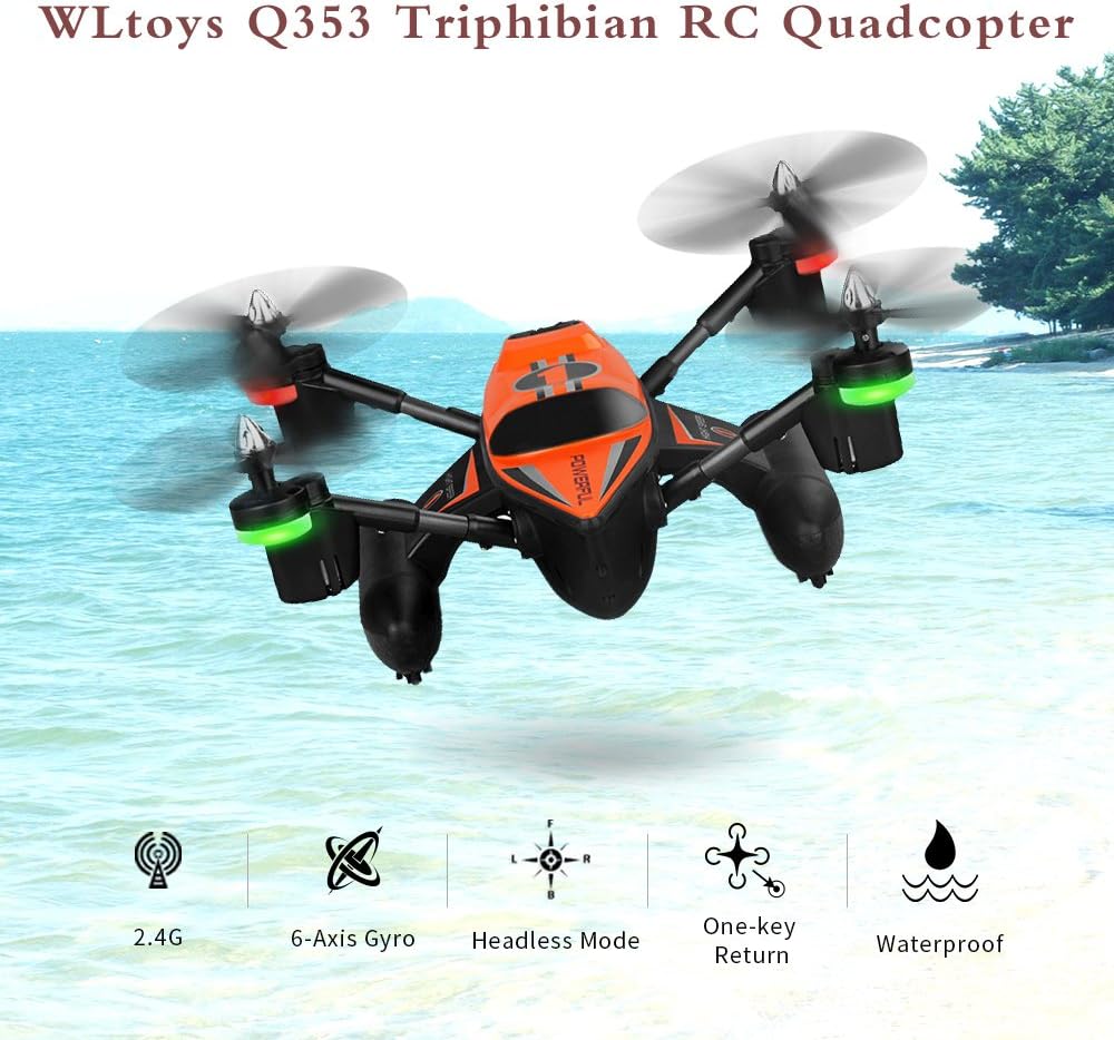 Goolsky Q353 Triphibian 2.4G 6-Axis Gyro Air-Ground-Water RC Quadcopter Headless Mode RTF Drone