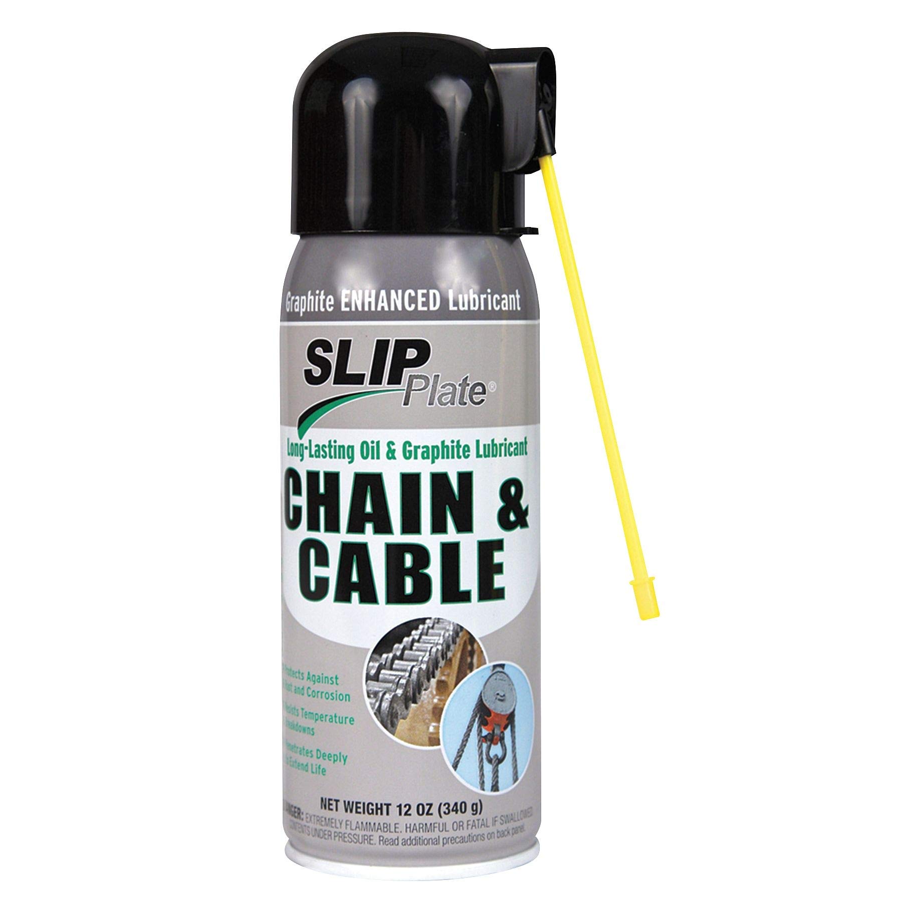 Slip Plate Chain and Cable Graphite Lubricant, 12 oz. Container Size, 12 oz. Net Weight - 35201G- Pack of 2
