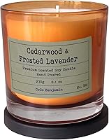 Vista 17 de Mecha de madera, 100% soja, altamente perfumada, vertida a mano, 8 onzas (lavanda ámbar)