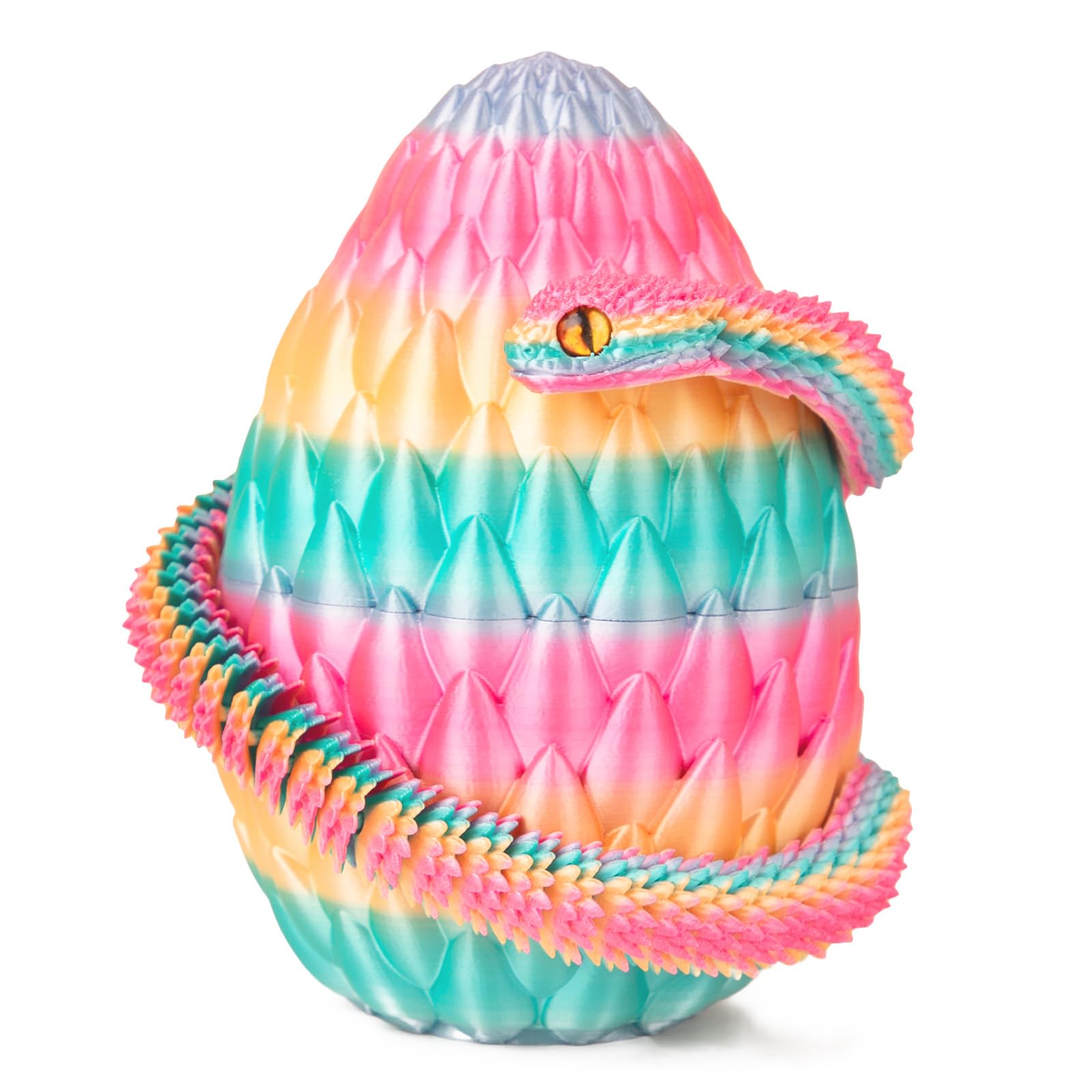 Memogizz Easter Eggs, Snake Egg with 3D Printed Snake, Year of The Snake 2025, 3D Printed Snake, Executive Desk Toys, Articulated Snake, Fidget Toys