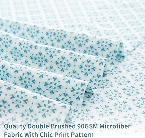 Miniatura 5 de Juego de sábanas de microfibra tamaño Queen, de bolsillo profundo, tamaño Queen, de microfibra con bolsillo profundo, transpirables y refrescantes,