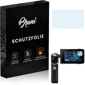 Bruni Screen Protector compatible with Sony HDR-GW66VE Protector Film, crystal clear Protective Film (2X)