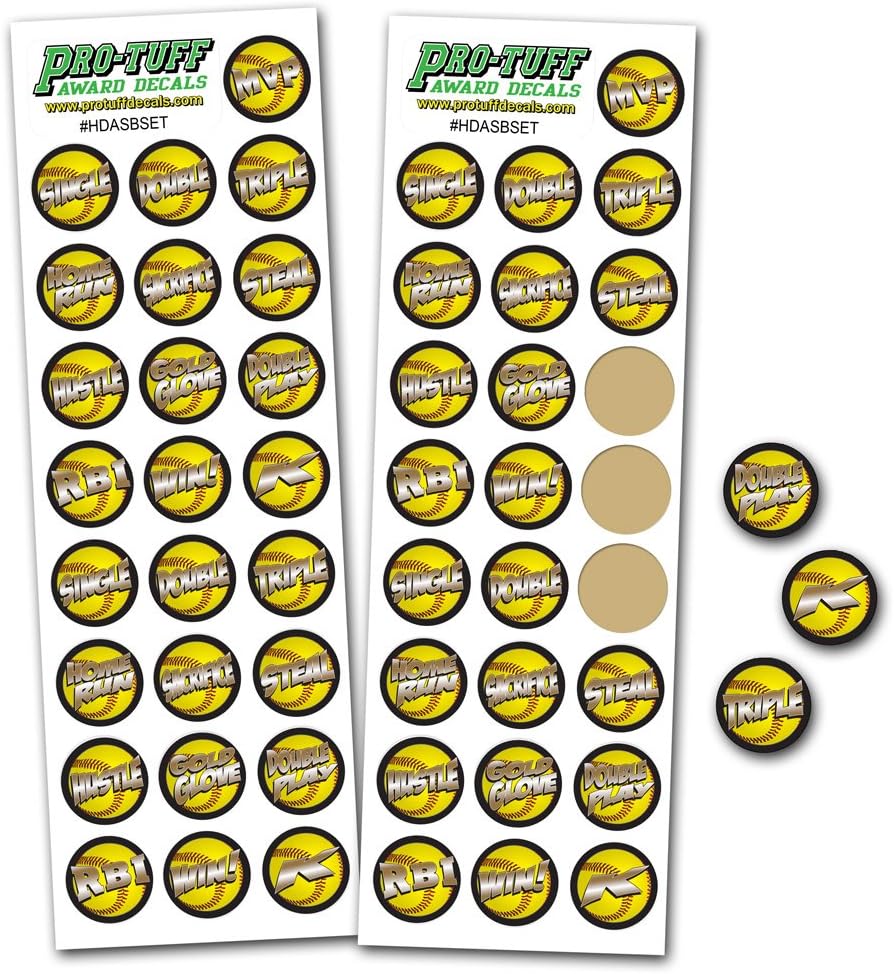 Hi-Def Softball Award Decal Set (100 Decals) HDASBSET Assorted Awards