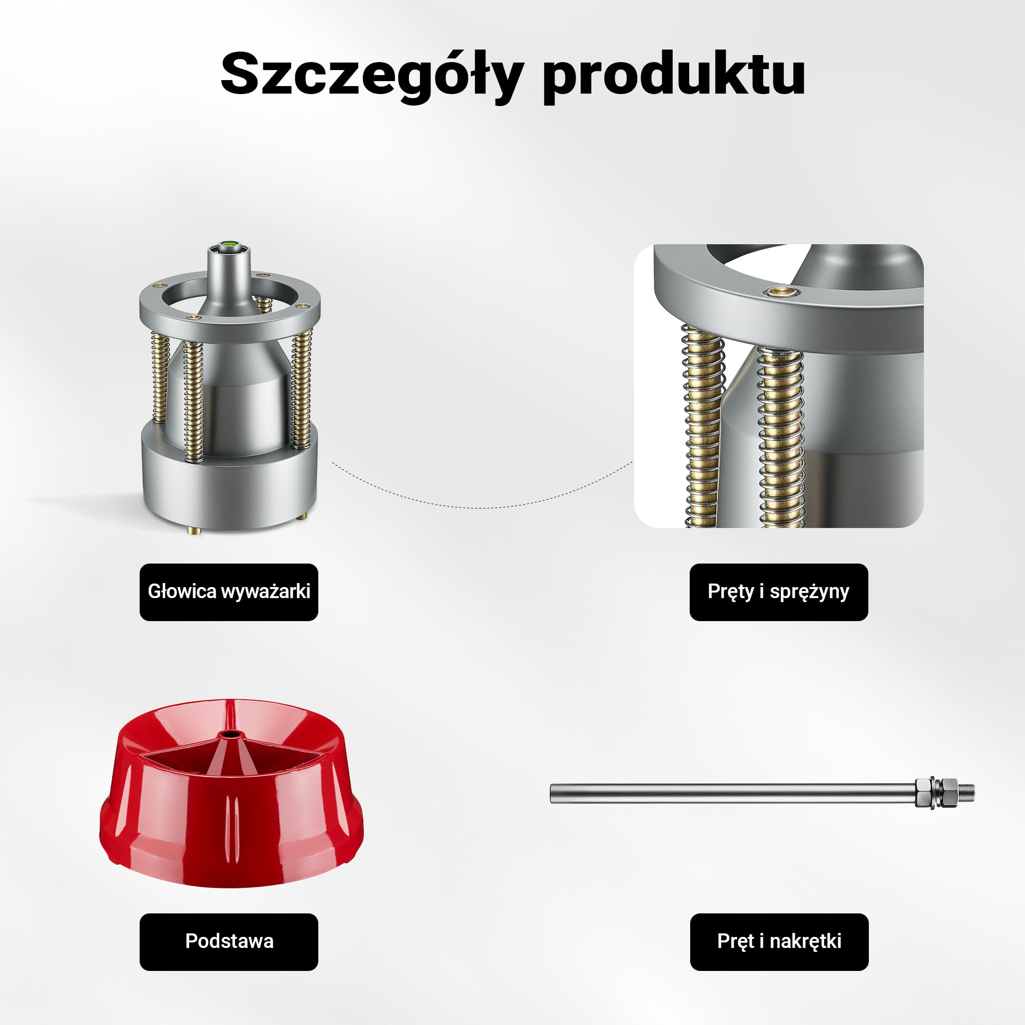 Wiltec Wyważarka do opon o wymiarach 29 x 29 x 57,5 cm, przenośna wyważarka do piast ø 1-1/2”, do kół samochodowych i lekkich ciężarowych, z aluminium