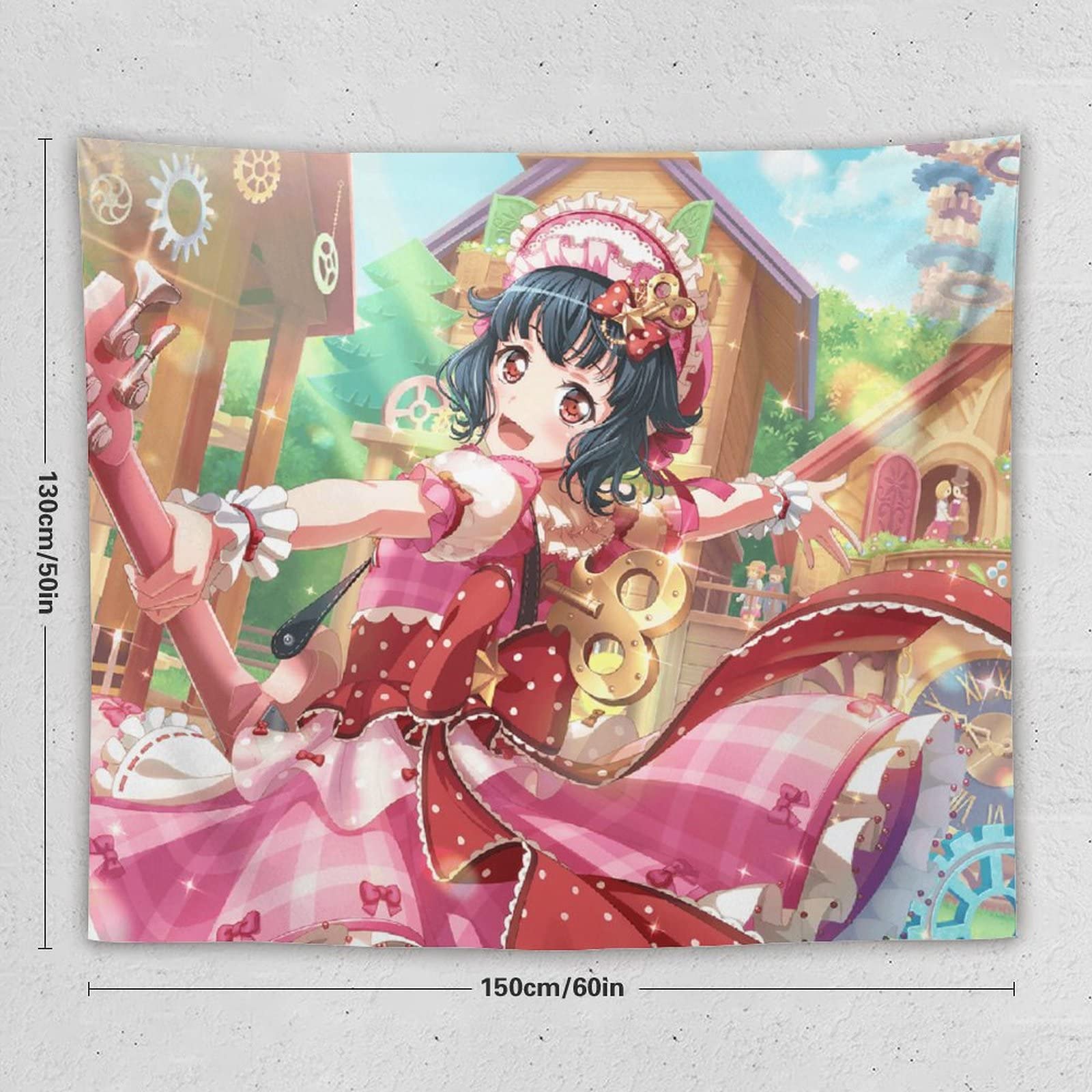 Amazon.co.jp: バンドリ！牛込 りみ タペストリー かわいいアニメ柄 壁  