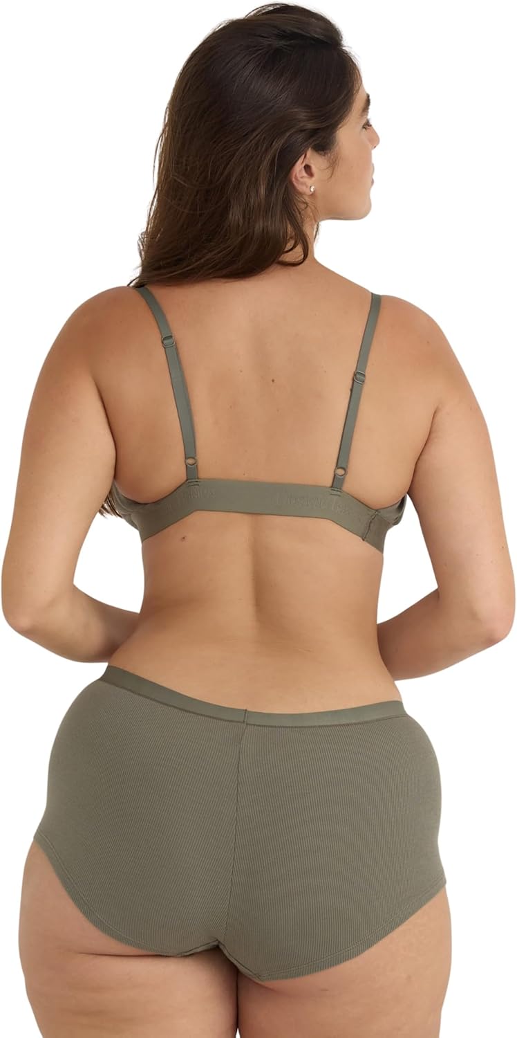 Organic Basics Women's Core Ribbed Open Back Scoop Neck Bralette - Image 2