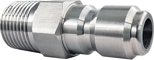 Miniatura 9 de Ultimate Washer Kit de adaptador macho para lavadora a presión de conexión rápida de 38", presión máxima de 5000 PSI, acero inoxidable