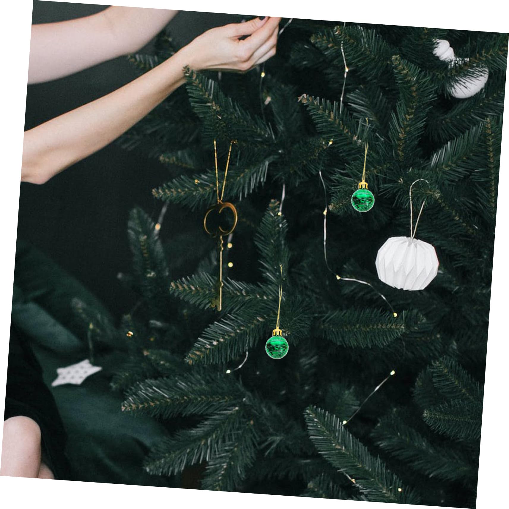 Alipis 12stücke Dekorative Weihnachtskugeln Christbaumkugeln Hängende Kugeldekoration Partydekorationen Weihnachtskugel-Dekoration Christbaumschmuck Hängende Weihnachtskugeln