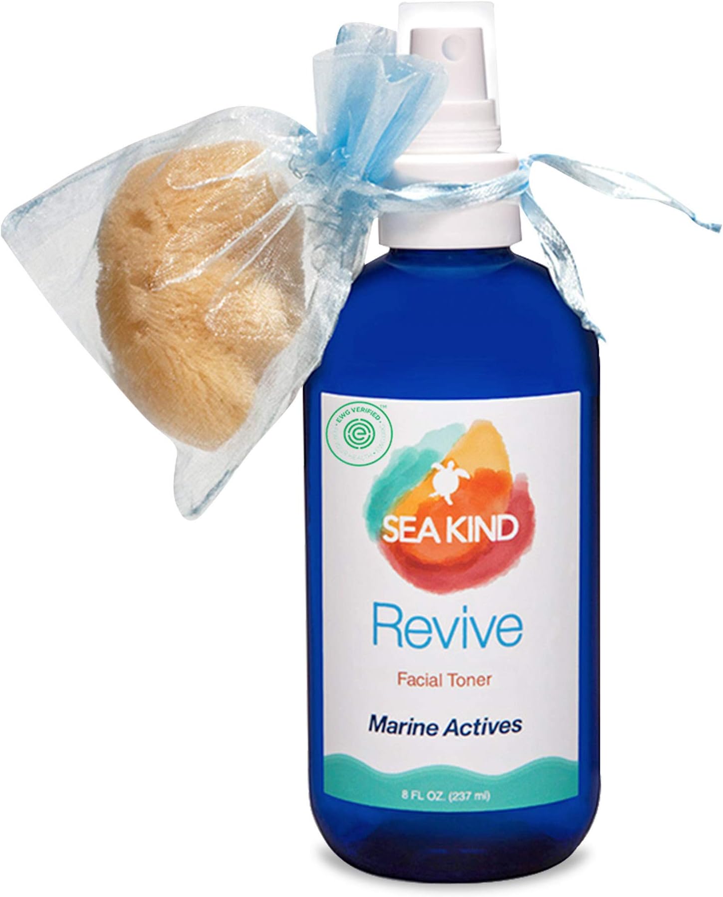 Revive Facial Toner, Face Toner with Marine Actives (Sea Kelp), Aloe Vera, and Grapefruit, Skin Cleanser, Pore Minimizer and Hydrating Toner, Suitable for All Skin Types, 8 fl oz - Sea Kind