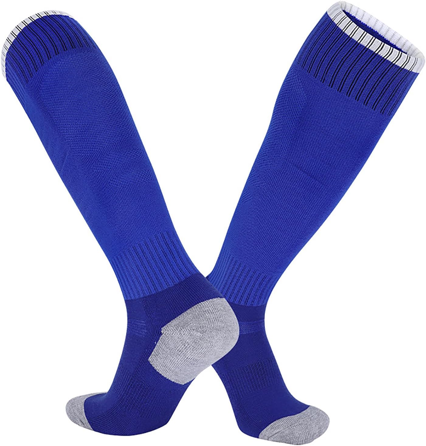 Tergy 10 Pairs Kids Soccer Socks Stretchy Knee High Tube Colorful Football Athletic Team Socks for Boys Girls - Image 5