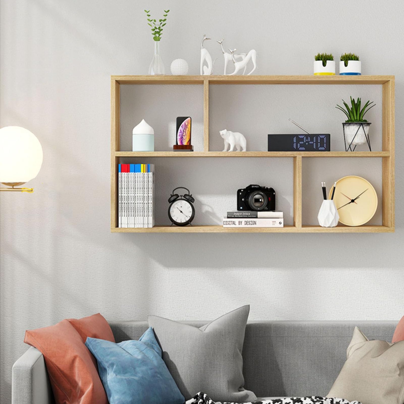 NATURE SUPPLIES Lot De 3 Étagères Murales En Bois, Bibliothèque Enfant, Étagère Murale Tablette Murale Étagère Montessori, Rangement Livre, Étagère Chambre, 41 Cm Noire