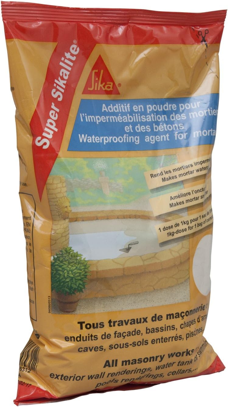 Super Sikalite Powder Additive for Waterproofing Mortars and Concretes 1 kg White