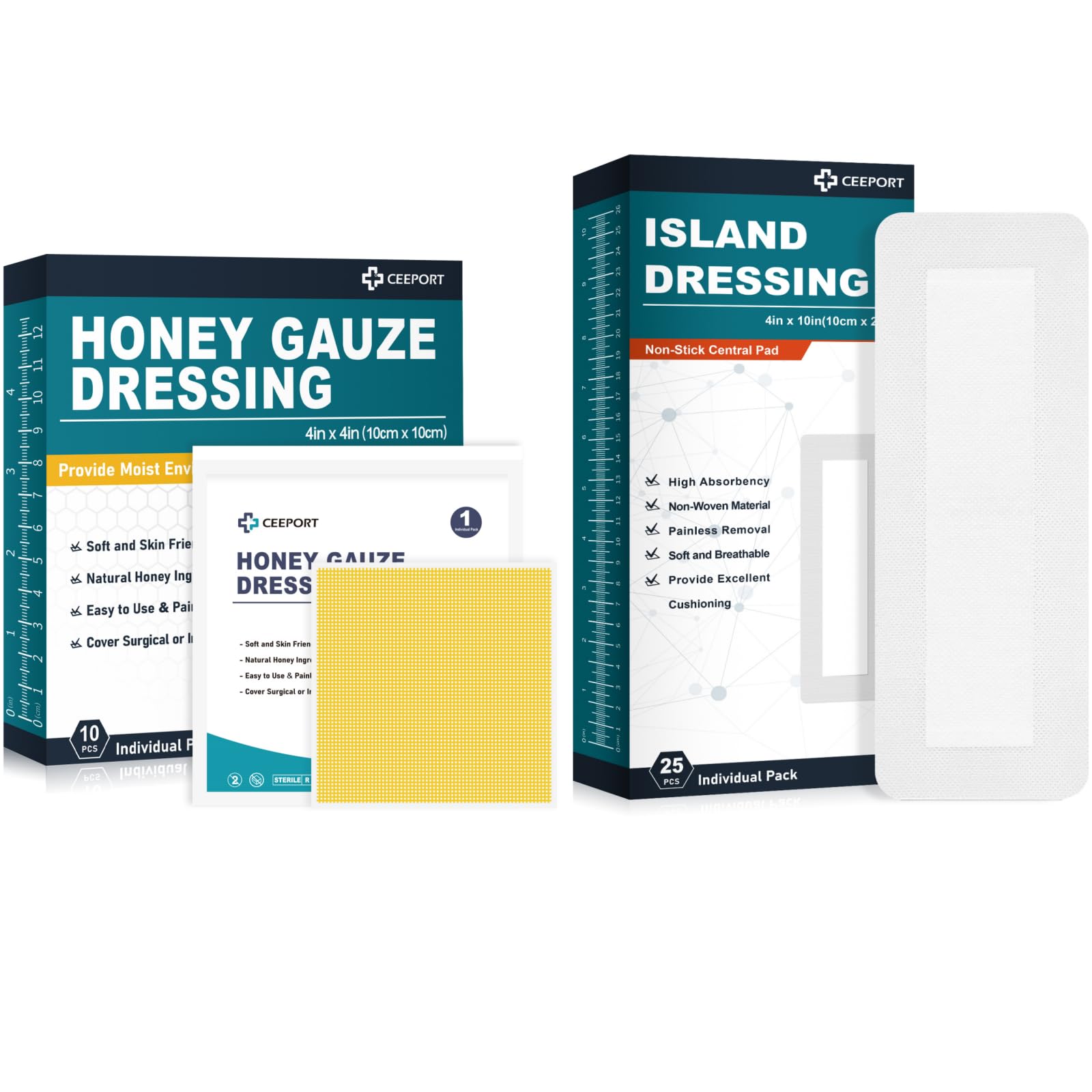 Amazon.com: Ceeport Honey Gauze Dressing(4