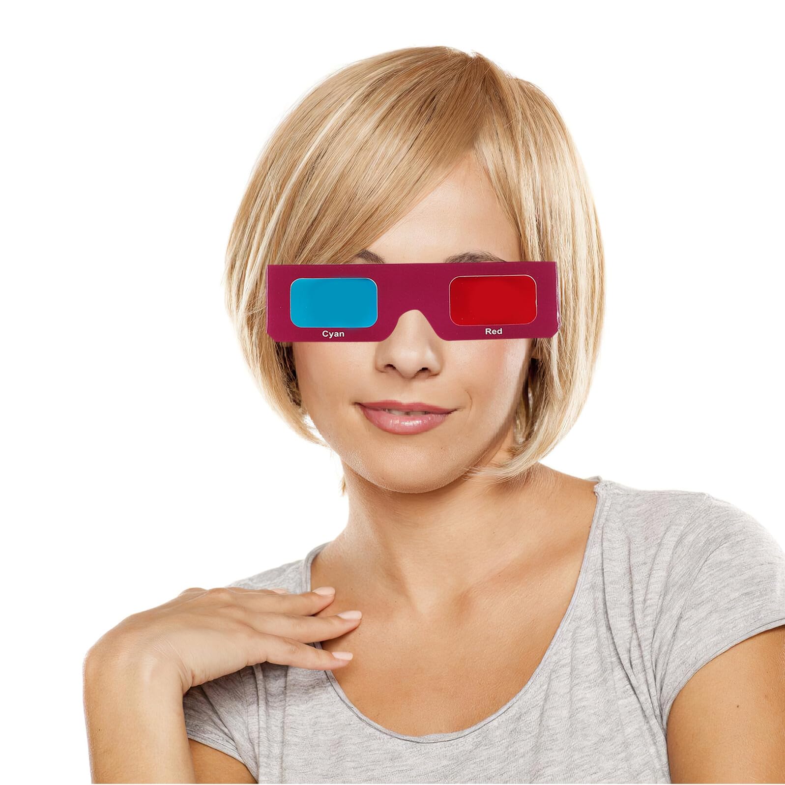 COHEALI 10pezzi Occhiali in Cartone Lenti Rosse e Blu Pacchetto per Film Programmi Tv e Visualizzazione di Foto Adatti per Esperimenti Scientifici e Attività in Classe