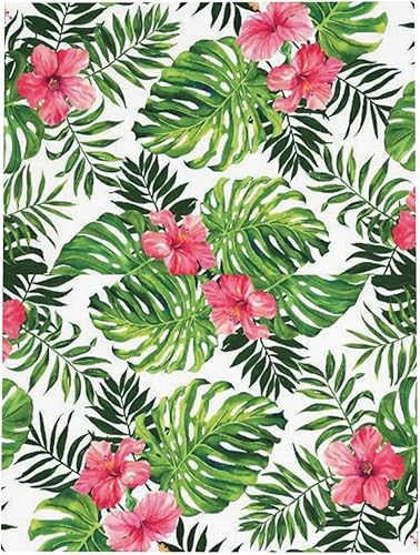 Miniatura 4 de Tarjetas de felicitación en blanco con hojas tropicales con sobres rosados, para bendición del festival, agradecimientocumpleañosbodasbebénegocios