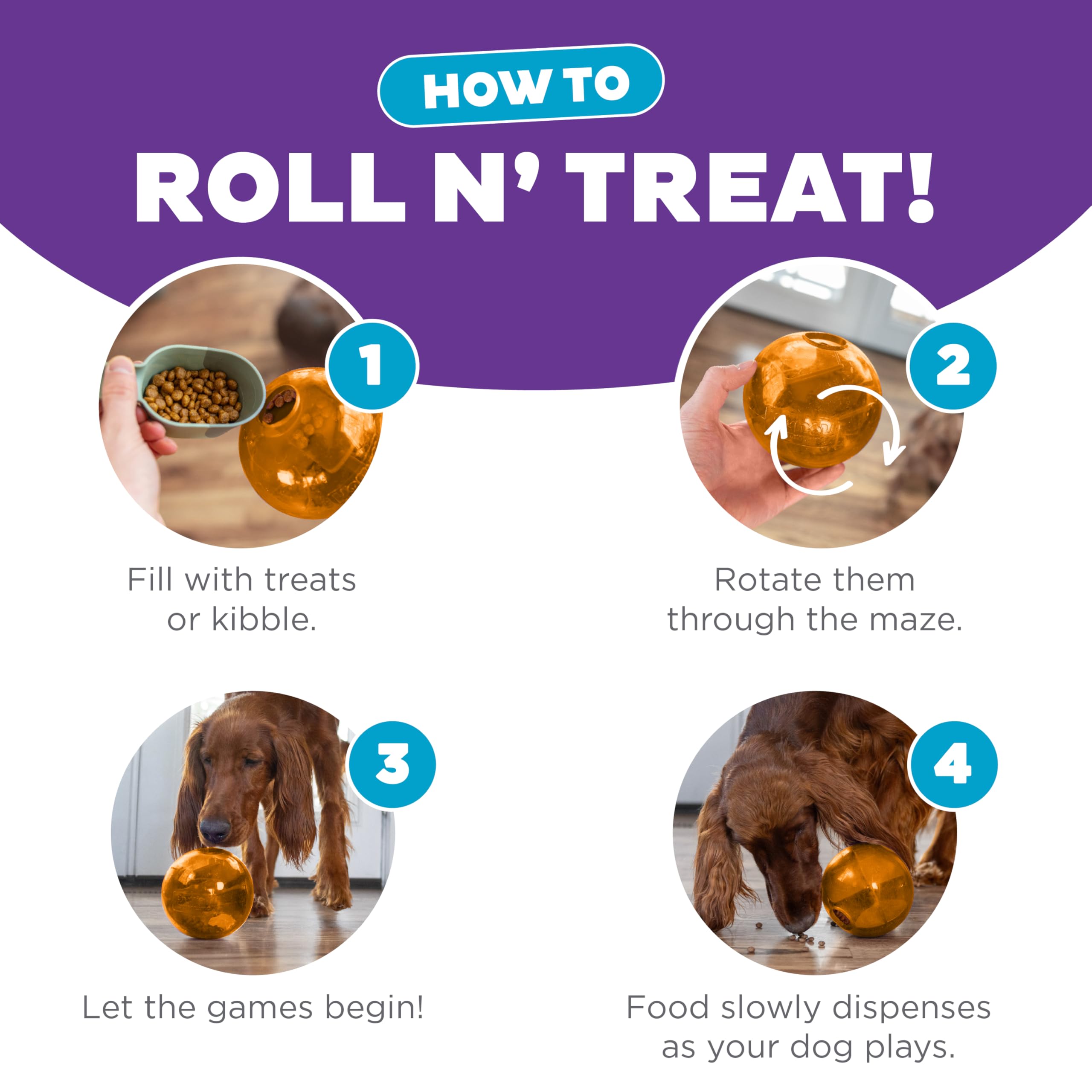 Outward Hound Planet Dog Orbee-Tuff Mazee Orange Interactive Treat Dispensing Puzzle Dog Toy - Image 4