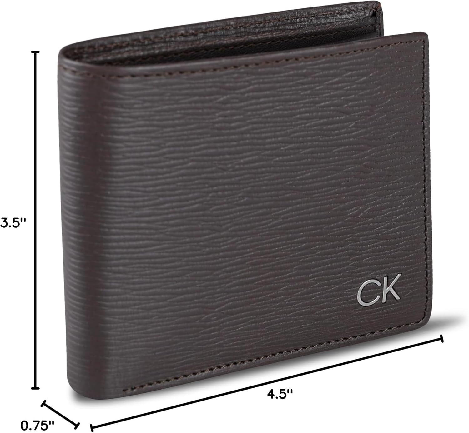 Calvin Klein Men's RFID Leather Minimalist Bifold Wallet with Multiple Card Slots and ID Window - Image 7