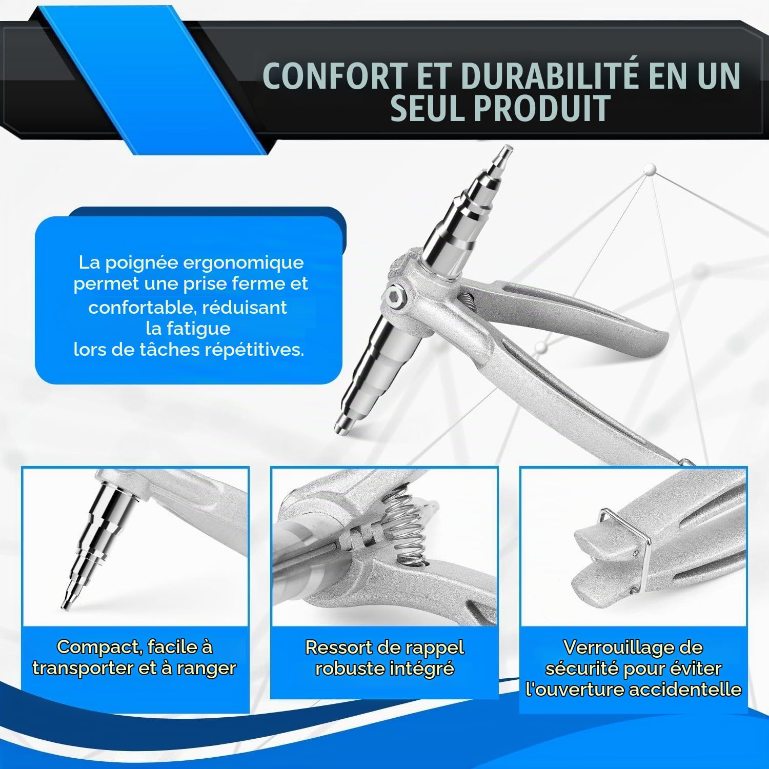 Flexzion Extenseur de tuyau en cuivre manuel, outil d'expansion manuel universel en alliage d'aluminium pour installer la maintenance de réparation 1/4 "5/16" 3/8 "1/2" 5/8 "3/4" 7/8 "