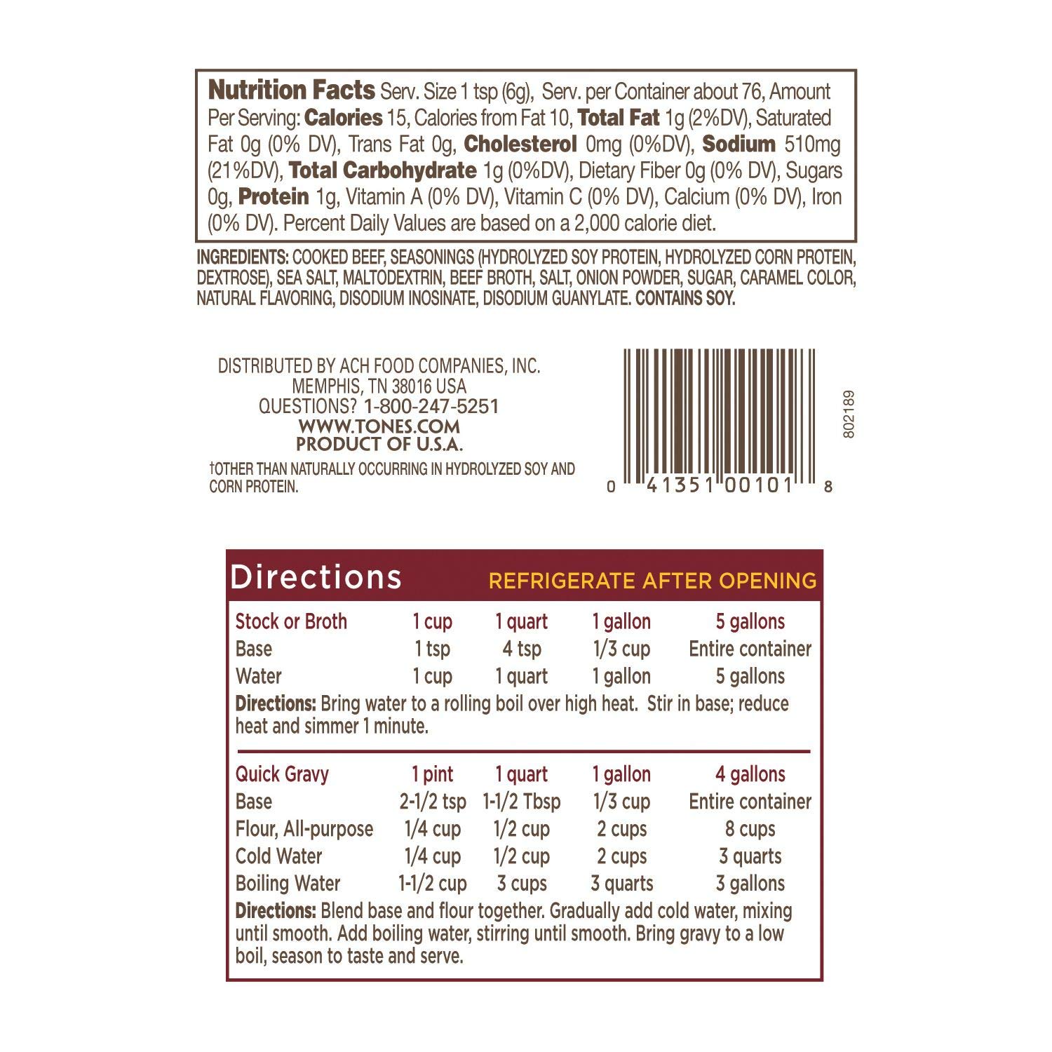 Tone's Beef Base (16 oz.) (2 Pack)