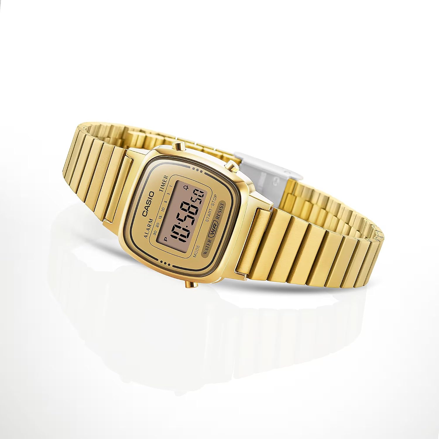 Relogio Casio Vintage Feminino Digital, Caixa de 2,46 Cm, Pulseira de METAL, WR - LA670WGA-9DF Relogio Casio Vintage Feminino Digital, Caixa de 2,46 Cm, Pulseira de METAL, WR - LA670WGA-9DF