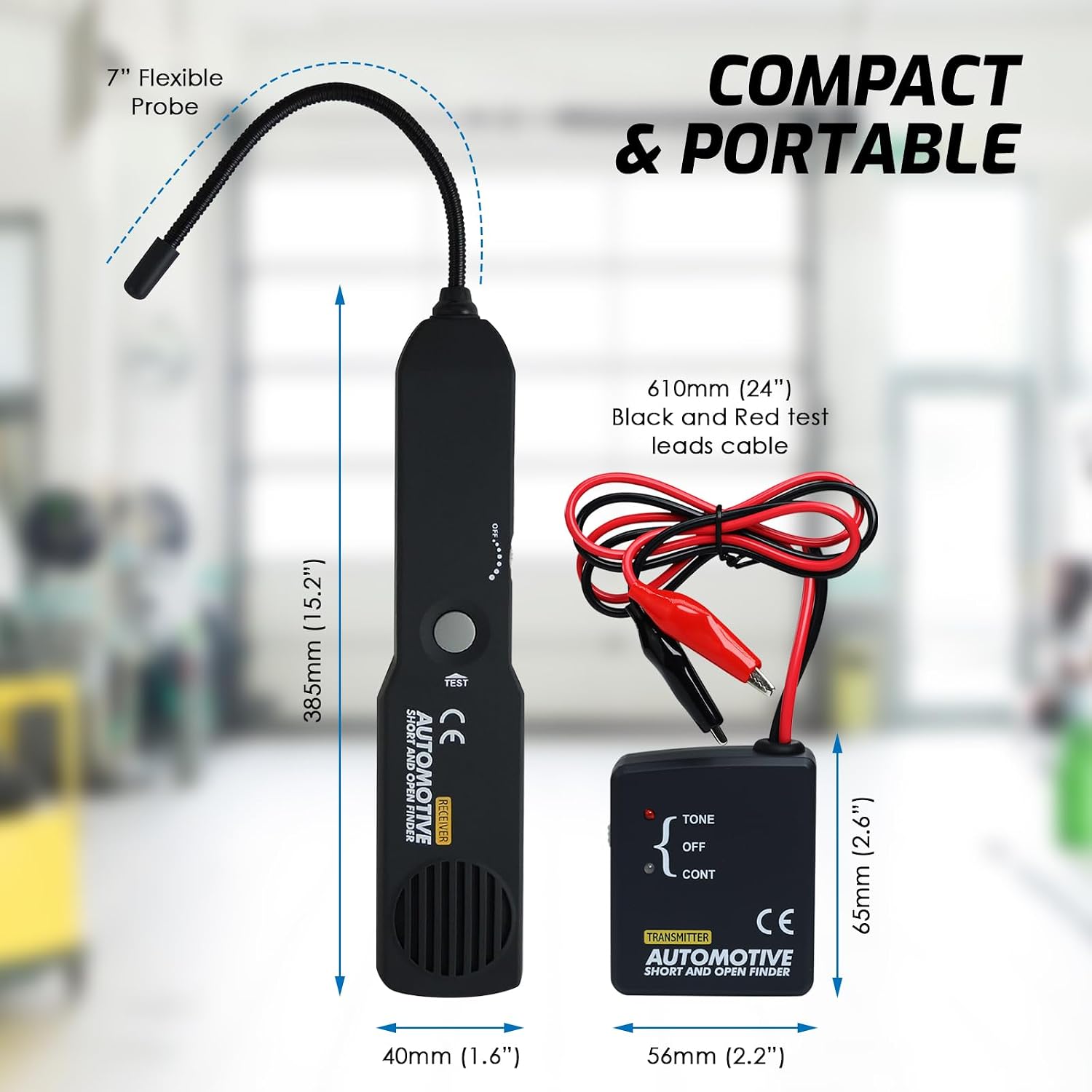 Automotive Circuit Tester, Car Repair Cable Circuit Wire Tracers Analyzer Short Open Finder Fault Tester Electrical Checker Detector Probe DC 6-42V Car Diagnostic Tool