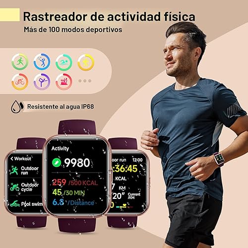 Miniatura 5 de Potencia tu estilo de vida con Bluetooth Call Fitness Smartwatch para mujereshombres, Alexa, reloj inteligente de seguimiento de salud y sueño,