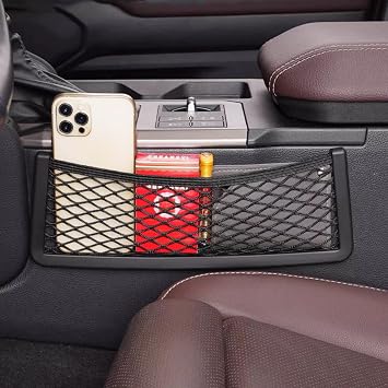 Center Storage Mesh Pocket for 2010-2026 Toyota Land Cruiser 250 1958 Prado | LC250 J250 Tacoma Camry Corolla RAV4 highlander tundra Console Organizer Interior Decorative Supplies Tuning Accessories