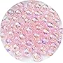 Tingoons 200 PCS 10mm Acrylic Round Beads Clear AB Colors Bubble Spacer Beads for DIY Jewelry Making Bracelet Necklace Earring Ornament Wind Chimes Key Chains (Light Pink AB)