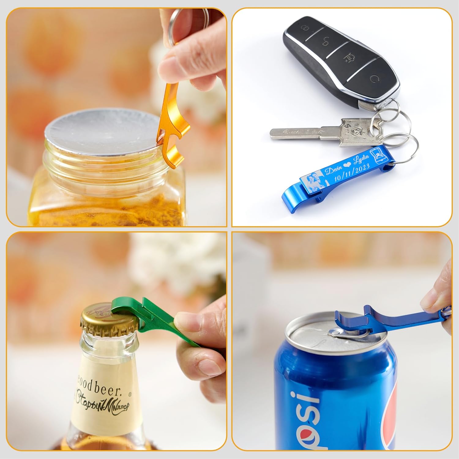 100pcs Personalized Bottle Opener -Customize Bottle Opener Keychain, Engrave Any Photo/Text/Logo Suitable for Birthday Parties, Wedding Gifts, Graduations, Anniversaries, Breweries, Bars. (100pcs)