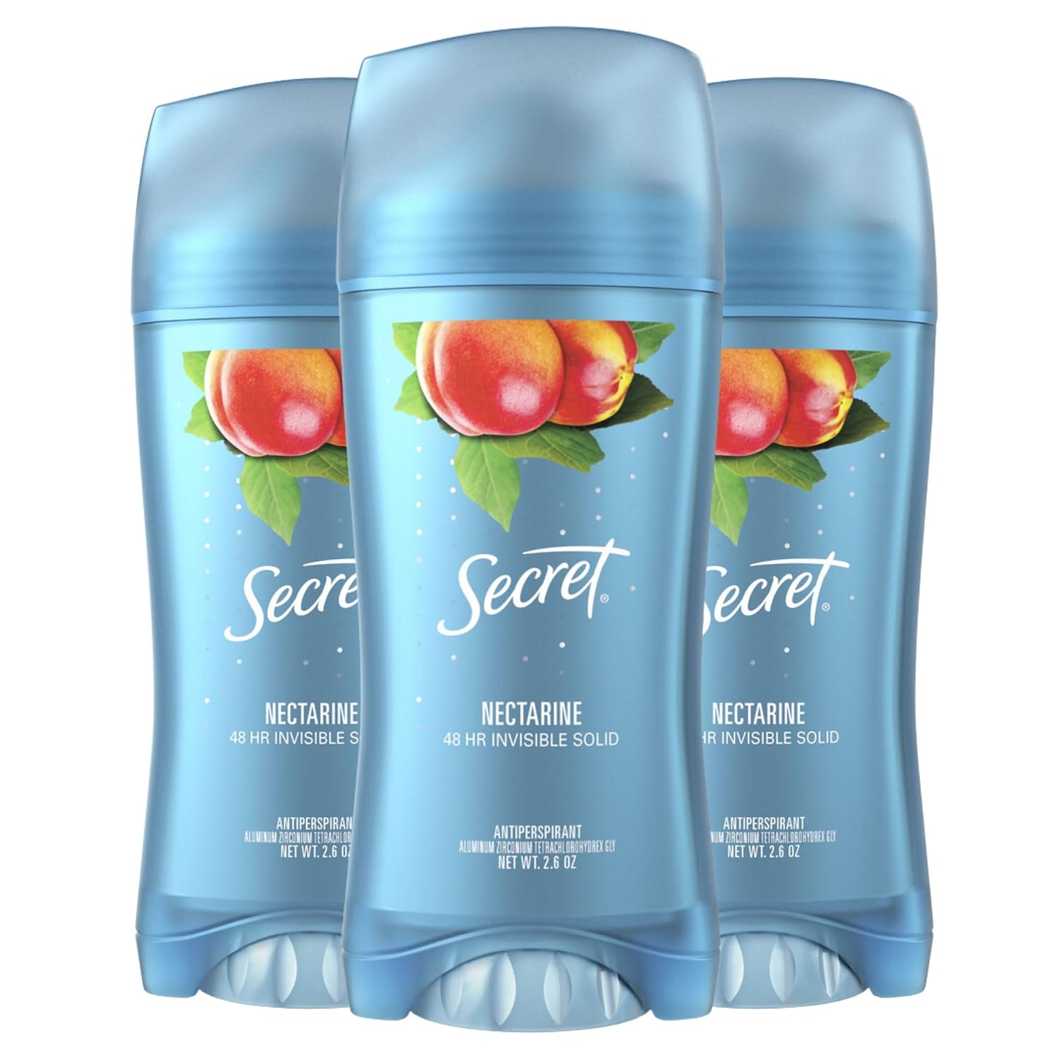 Secret Invisible Solid Antiperspirant & Deodorant, Nectarine Scent, 2.6 Oz (Packaging May Vary)