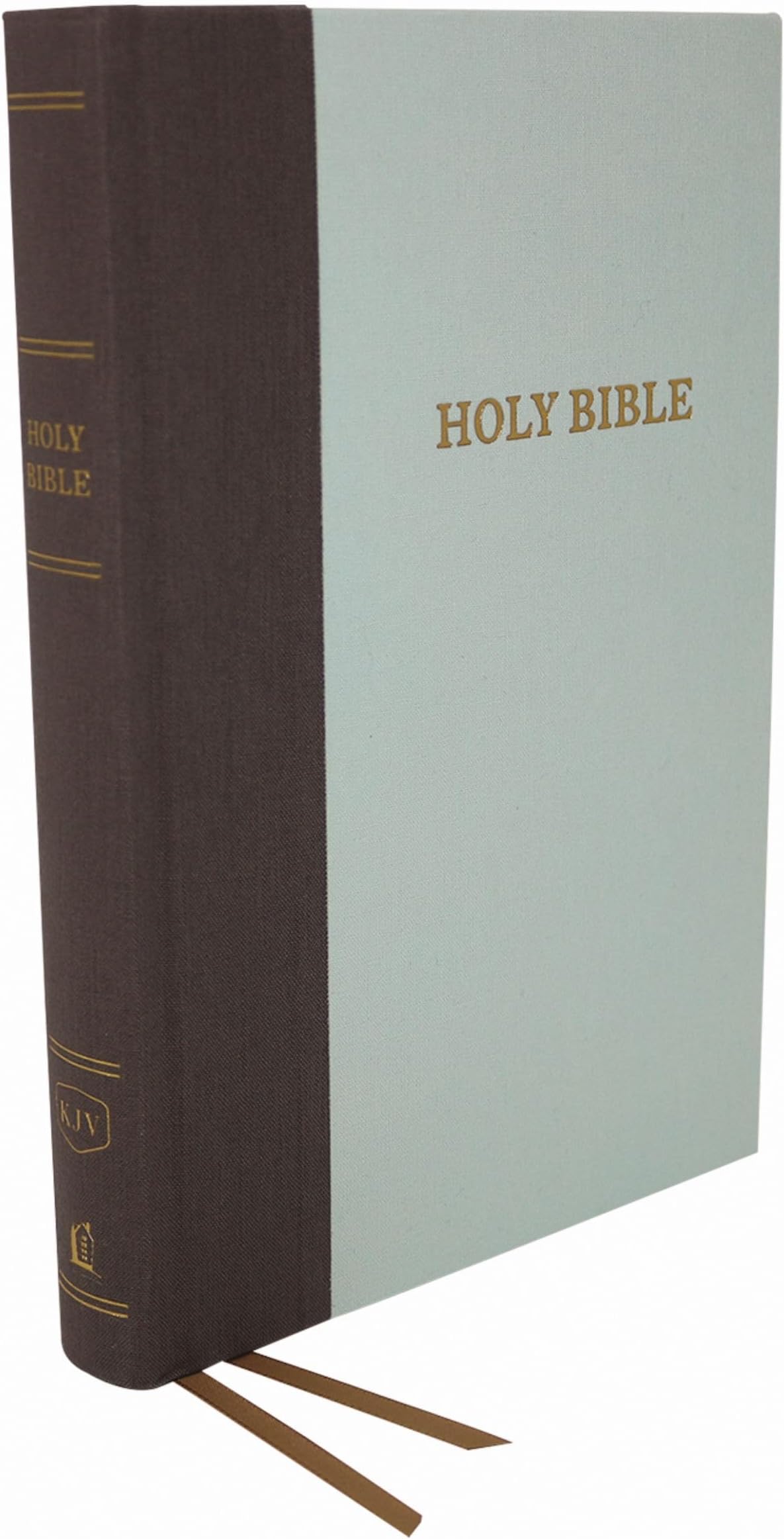 KJV, Thinline Bible, Large Print, Cloth over Board, Gray/Green, Red Letter, Comfort Print: Holy Bible, King James Version