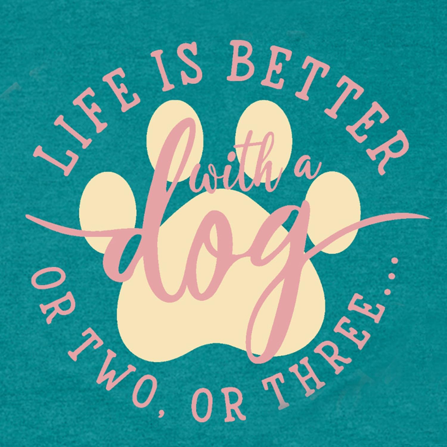 Dog Shirts for Women Dogs Mom Shirt Pet Paw Lover Tees Life is Better with a Dog Short Sleeves - Image 5