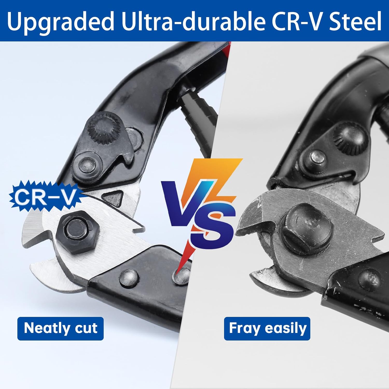 Muzata Upgraded Version Wire Cutters Heavy Duty Cable Cutters Wire Rope Up to 5/32" Stainless Steel Deck Stair Railing Aircraft Strong Thick Seal Metal Fence Bike Bicycle Brake Cutter CT15,CT1