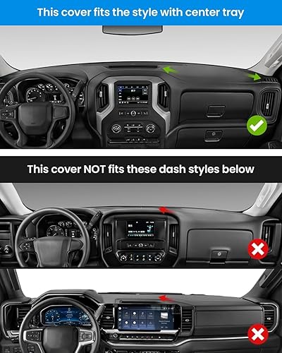 Miniatura 499 de FIILINES - Cubierta para tablero, accesorio para tablero de malla antideslizante, parasol sin reflejos y protector compatible con Toyota Corolla