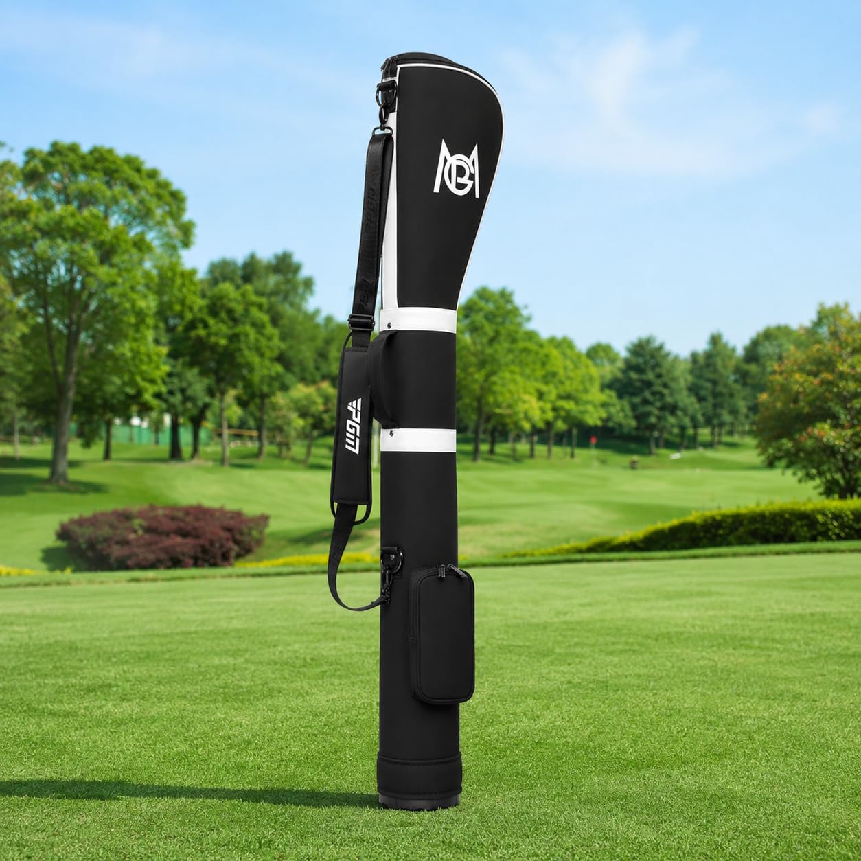 Harilla Frauen Golf Tasche mit Hauptfach Reißverschluss Schultergurt Tragegriff Seitenfach Boden Metallringen aus Und Stoff für Damen